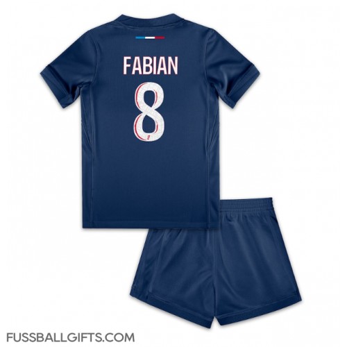 Paris Saint-Germain Fabian Ruiz #8 Fußballbekleidung Heimtrikot Kinder 2024-25 Kurzarm (+ kurze hosen)